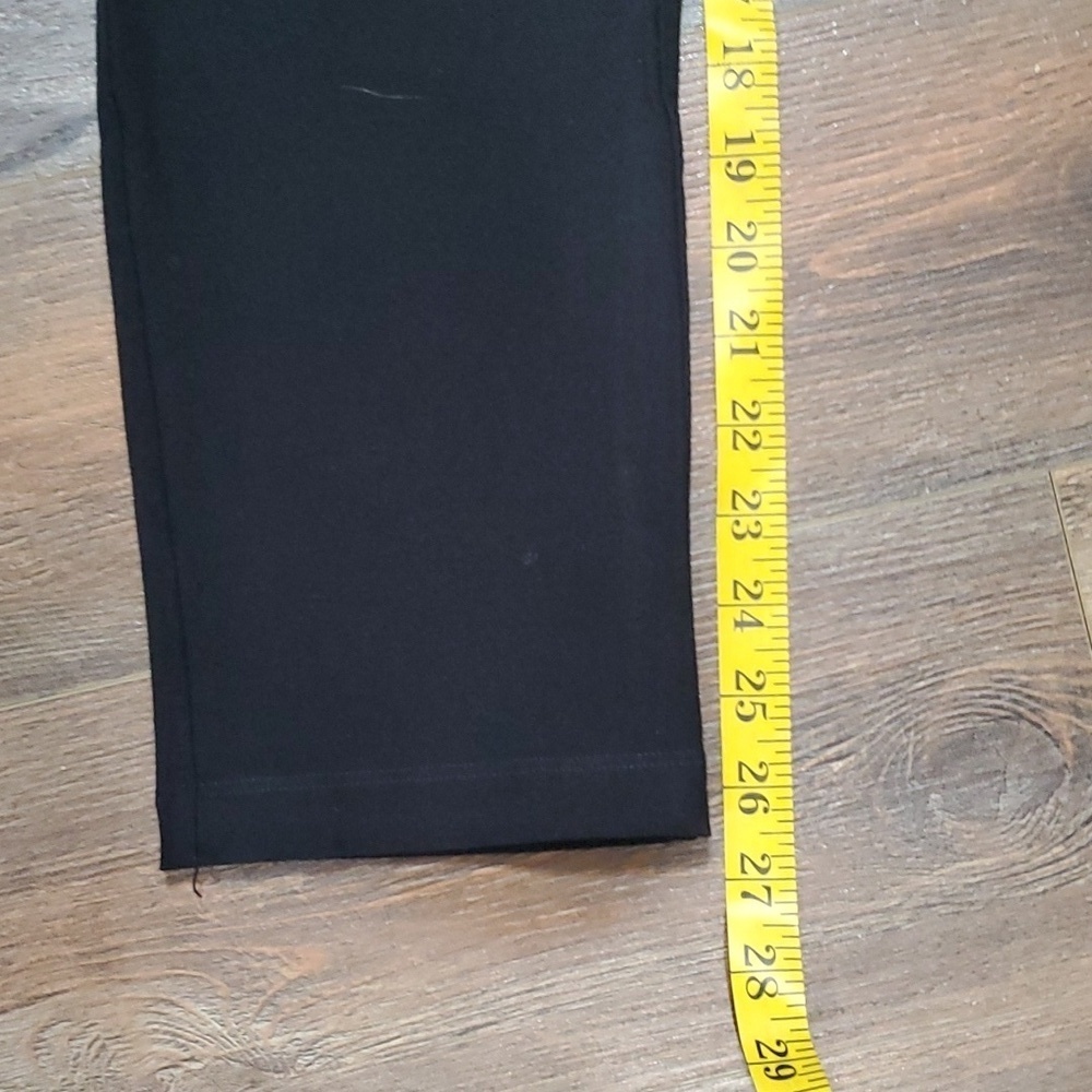 Eileen fisher black crop stretch pull on pants - Picture 2 of 6